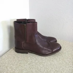 Frye Ethan Brown Leather Ankle Boots