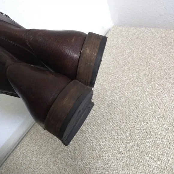 Frye Ethan Brown Leather Ankle Boots