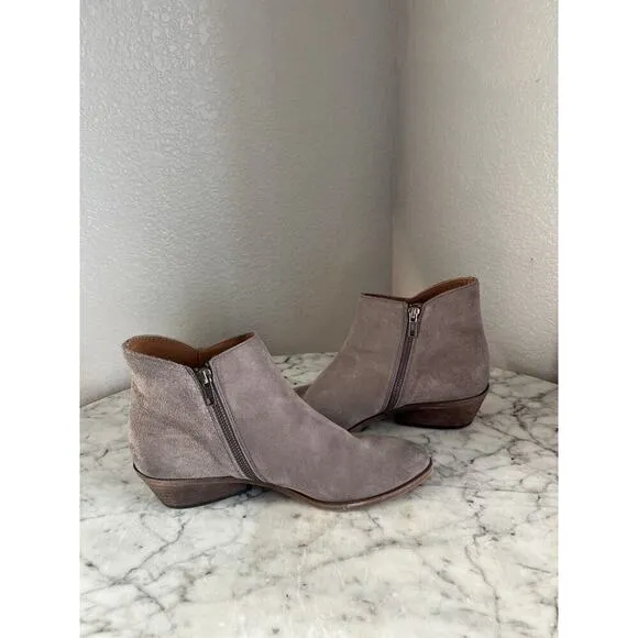 Frye Farrah Ankle Boots Womens Size 9 M Suede Inside Zip Booties