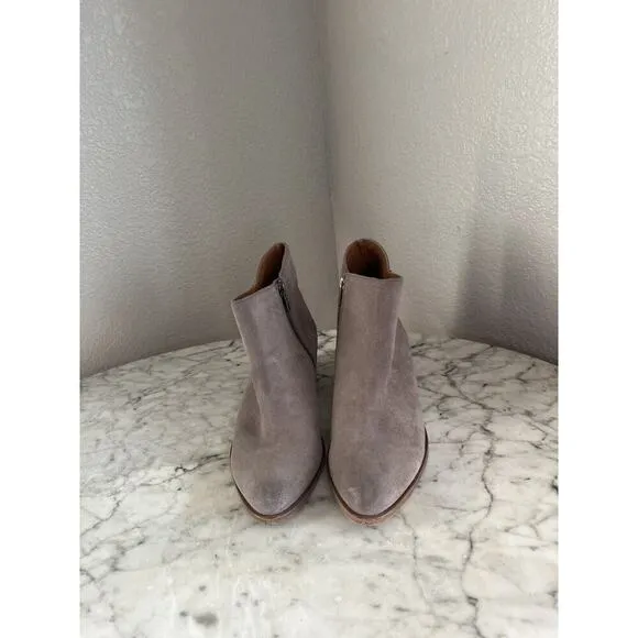 Frye Farrah Ankle Boots Womens Size 9 M Suede Inside Zip Booties