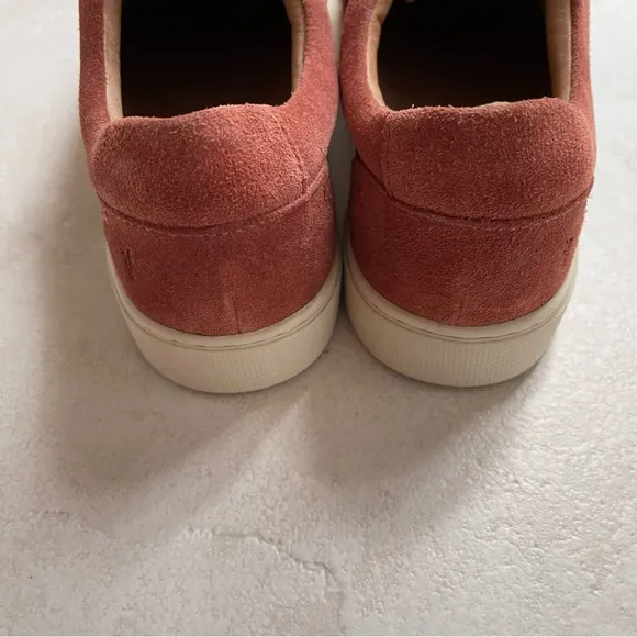 Frye Ivy gore slip on suede shoes rosewood pink size 9
