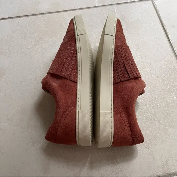 Frye Ivy gore slip on suede shoes rosewood pink size 9