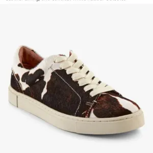 Frye Ivy Low Lace Up Sneaker in Cow Print Sneakers in size 9