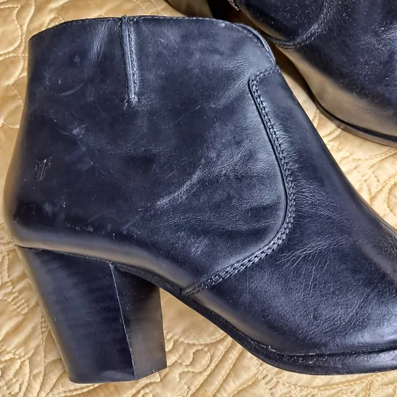 Frye Jennifer black Ankle Leather  Boots 8