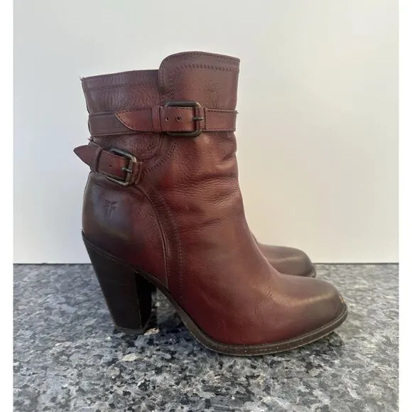 FRYE Jenny Ankle Boots Booties Leather #3475389 Women’s US 9 B