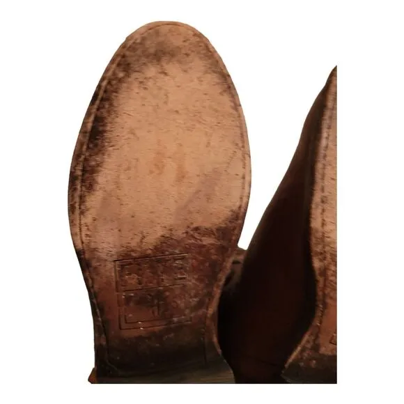 Frye Wyatt Disc Cognac 6B western ankle boots
