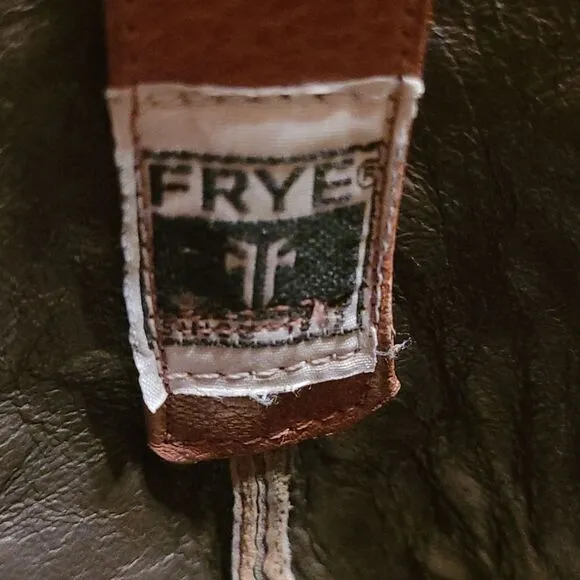 Frye Wyatt Disc Cognac 6B western ankle boots