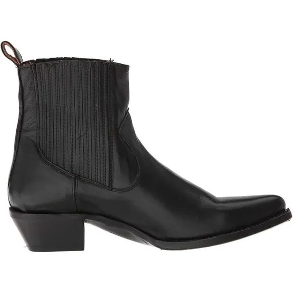 Frye Sacha Boots Women's US 9.5 Black Leather Block Heel Ankle Bootie ZPO1299