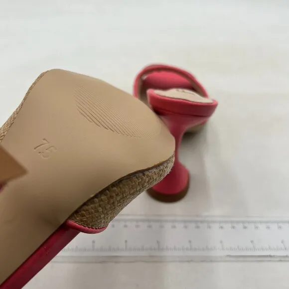 FSJ Pink Women Peep Toe High Heel Sandals Slip On Mules Sexy Stilettos Shoes