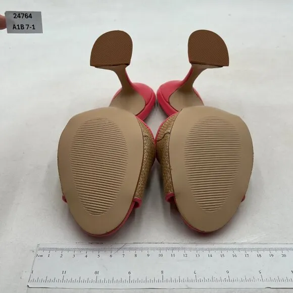 FSJ Pink Women Peep Toe High Heel Sandals Slip On Mules Sexy Stilettos Shoes