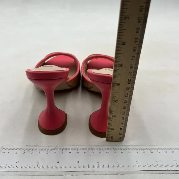 FSJ Pink Women Peep Toe High Heel Sandals Slip On Mules Sexy Stilettos Shoes