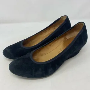 Gabor Chloe Ballet Wedge Black Suede Shoes Womens Size 8