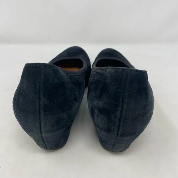 Gabor Chloe Ballet Wedge Black Suede Shoes Womens Size 8