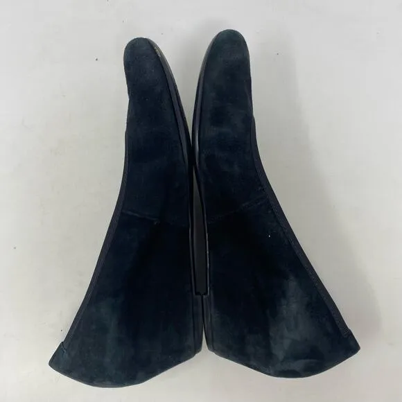 Gabor Chloe Ballet Wedge Black Suede Shoes Womens Size 8