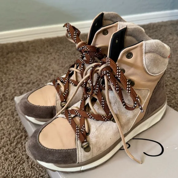 Gaimo Matilda Pesca Baby hiker trail sneaker boots colorblock leather suede 39