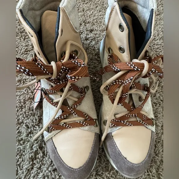Gaimo Matilda Pesca Baby hiker trail sneaker boots colorblock leather suede 39