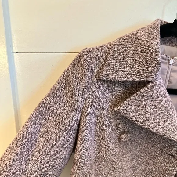 GAL MEETS GLAM Agatha Dainty pink Tweed button front A-line woman dress-blazer 2