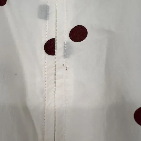Ganni Dress Womens 8/10 Polka Dot Poplin Midi Pockets Minimalist Timeless