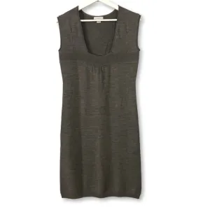 Garnet Hill 100% Wool Sleeveless Taupe Sweater Dress Size XS Neutral Minimalist