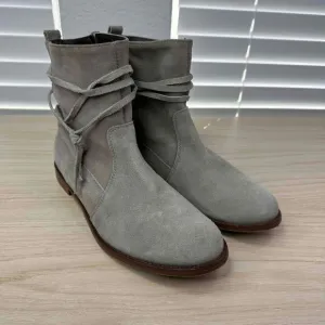 Garnet Hill Shoes Womens Size 10 Tan‎ Suede Angelica Made in Italy Ankle Boots