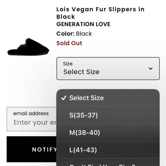 GENERATION LIVE Vegan Fur Slippers