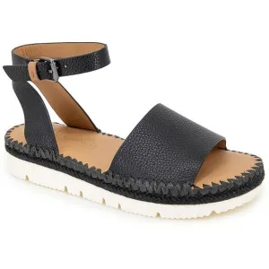 Gentle Souls Womens LUCILLE B/W Cushioned Footbed Flatform Sandals Shoes New