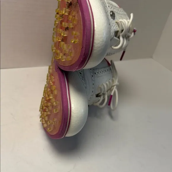 G/FORE Women's Limited Galivanter Golf Shoes White Pink Oxford Brogue Size 8.5