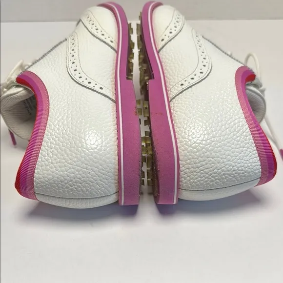 G/FORE Women's Limited Galivanter Golf Shoes White Pink Oxford Brogue Size 8.5