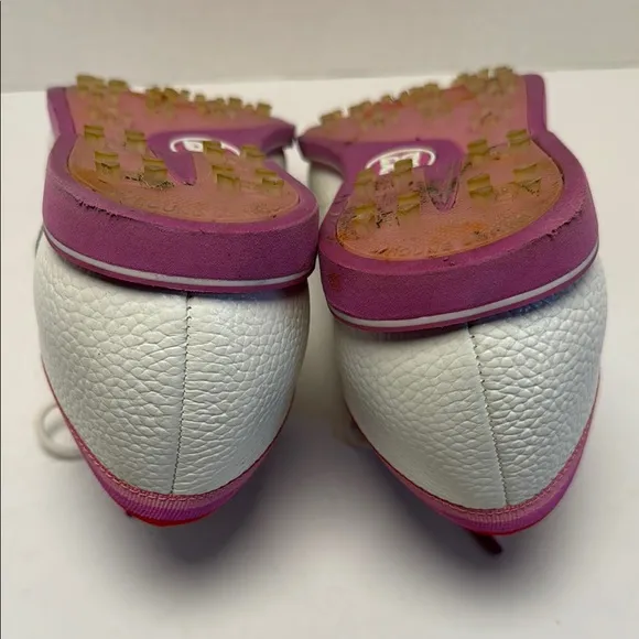 G/FORE Women's Limited Galivanter Golf Shoes White Pink Oxford Brogue Size 8.5