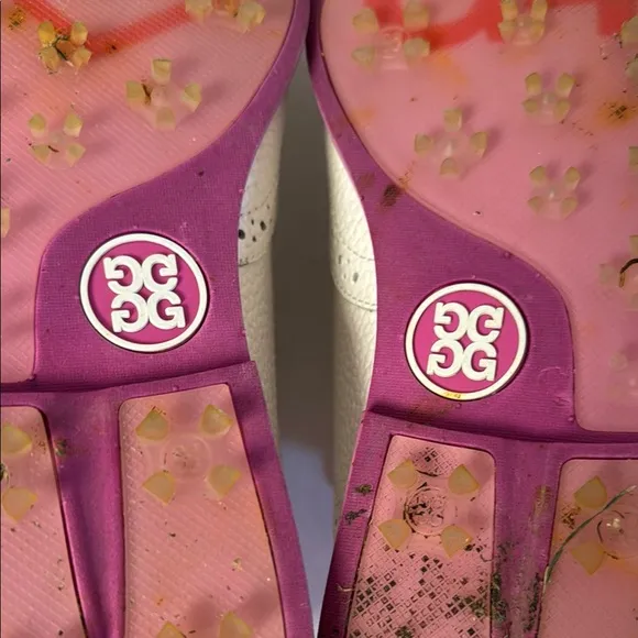 G/FORE Women's Limited Galivanter Golf Shoes White Pink Oxford Brogue Size 8.5