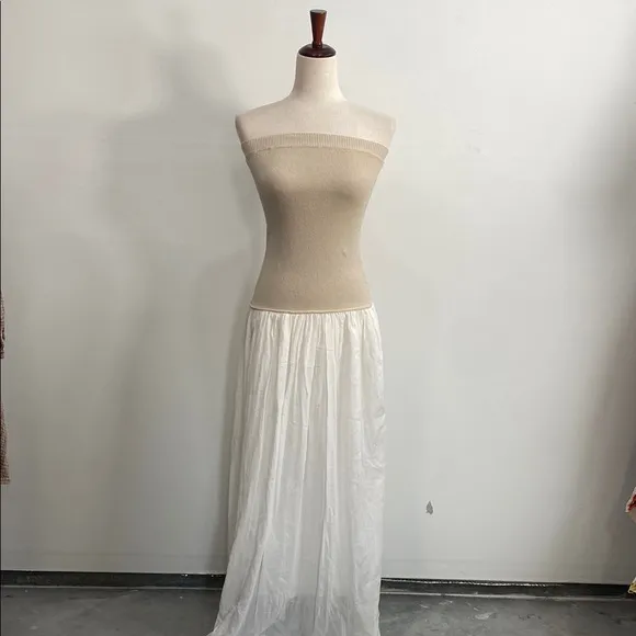 Giada Forte Linen Maxi Dress Minimalist Neutral Sustainable S/M