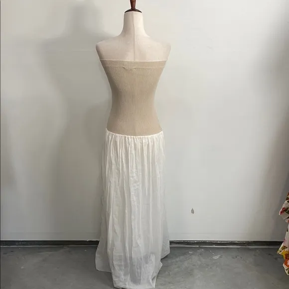 Giada Forte Linen Maxi Dress Minimalist Neutral Sustainable S/M