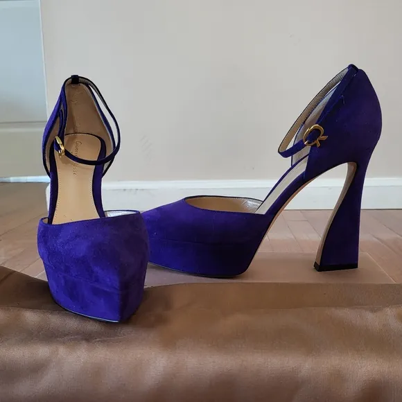 Gianvito Rossi Women's Purple Suede Heels