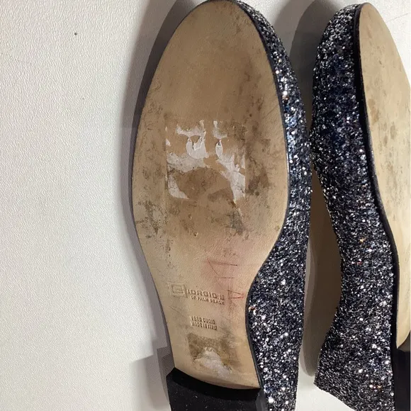 Giorgio's of Palm Beach Glitter Sparkle Ballerina Flats Size