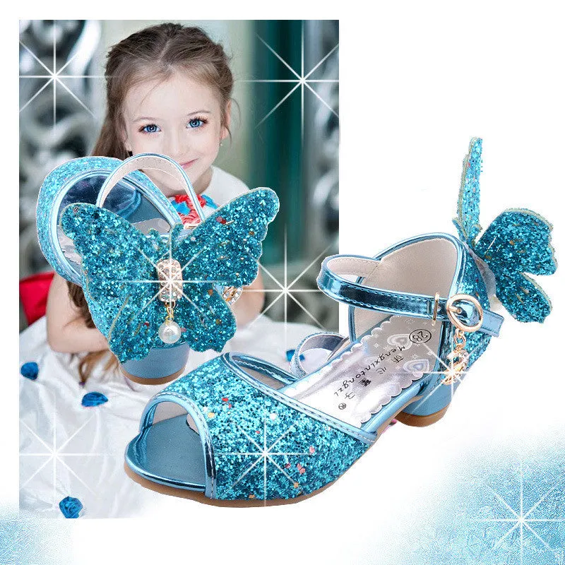 Girls Bowknot Soft Sole Low Heel Dance Shoes