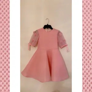 Girl’s David Charles Luxury Floral Pleated Dress