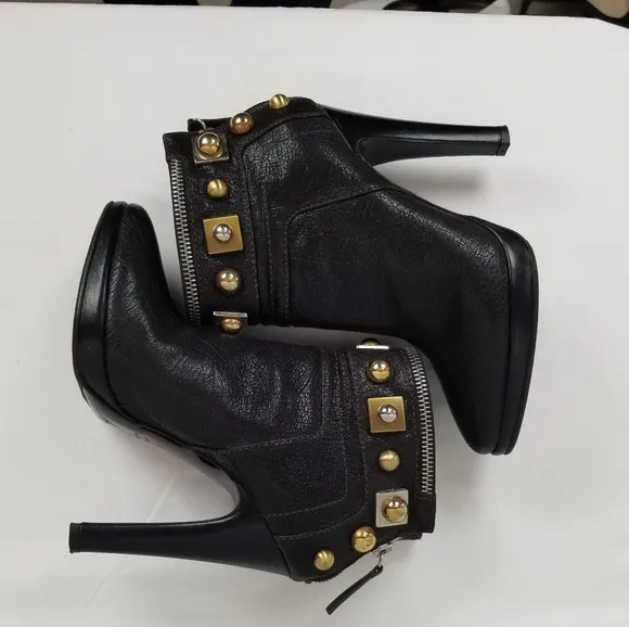 Giuseppe Zanotti Leather Ankle Boots Heels size 37