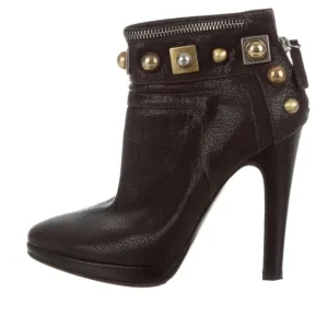 Giuseppe Zanotti Leather Ankle Boots Heels size 37