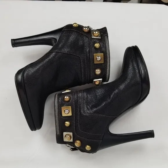 Giuseppe Zanotti Leather Ankle Boots Heels size 37