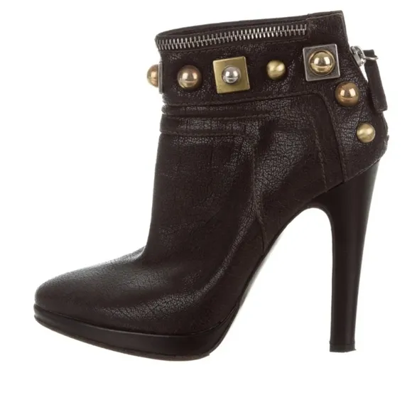 Giuseppe Zanotti Leather Ankle Boots Heels size 37