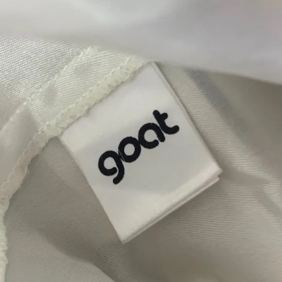 GOAT Size 8 Black &amp; White Striped Organza Becky Dress U.K. Luxury Fashion