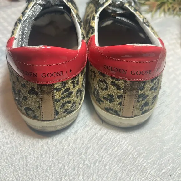 Golden Goose Super-Star  shoes sneakers leopard w/box &amp; receipt
