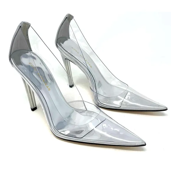 Good American CindeRella Pumps Size 8 Glass GA275P-X