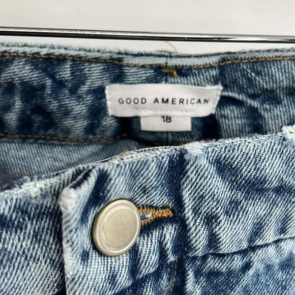 Good American Good 90's Duster Jeans - Blue950 - 18 - New with tags