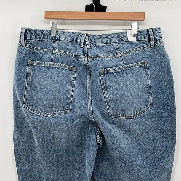 Good American Good 90's Duster Jeans - Blue950 - 18 - New with tags