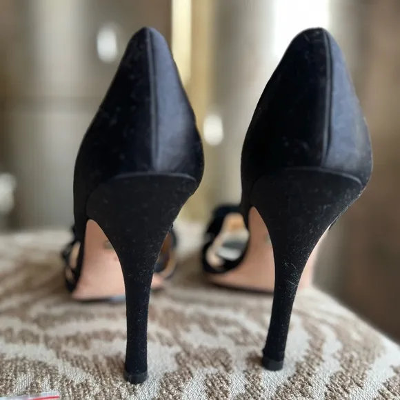 Gorgeous high satin heels dressy shoes