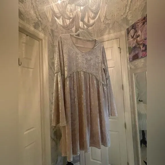 Gorgeous Silver Velvet Dress!