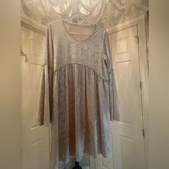 Gorgeous Silver Velvet Dress!