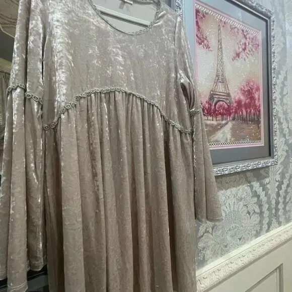 Gorgeous Silver Velvet Dress!