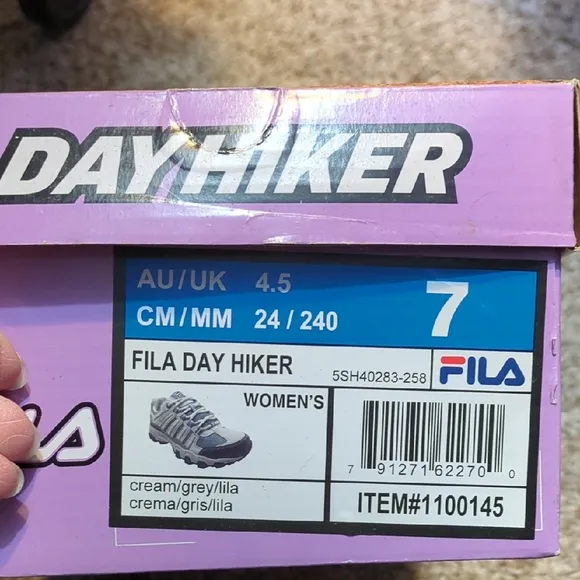 Gray and Purple Hiking Shoes